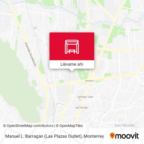 Mapa de Manuel L. Barragán (Las Plazas Outlet)