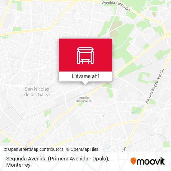 Mapa de Segunda Avenida (Ópalo - Galena)