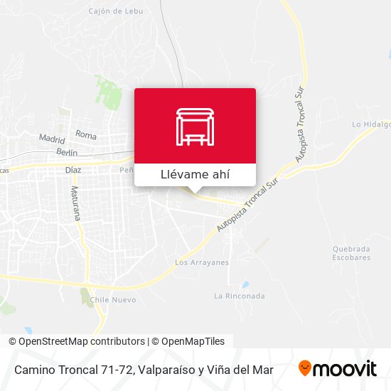 Mapa de Camino Troncal 71-72