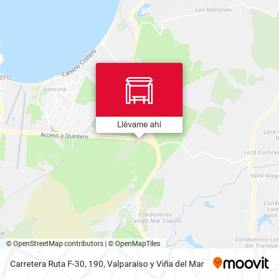 Mapa de Carretera Ruta F-30, 190