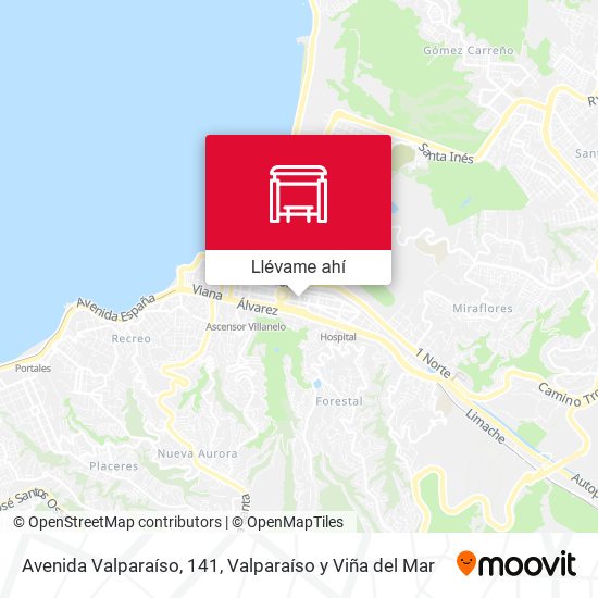 Mapa de Avenida Valparaíso, 141