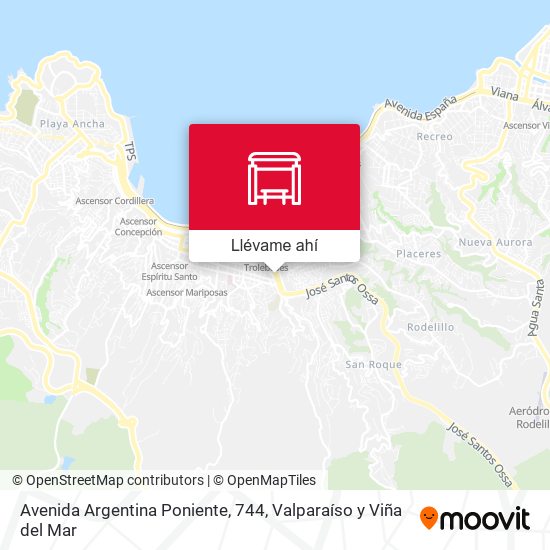 Mapa de Avenida Argentina Poniente, 744
