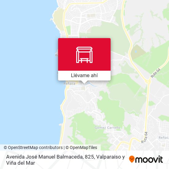 Mapa de Avenida José Manuel Balmaceda, 825