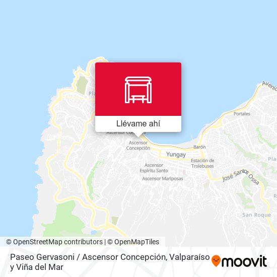 Mapa de Paseo Gervasoni / Ascensor Concepción