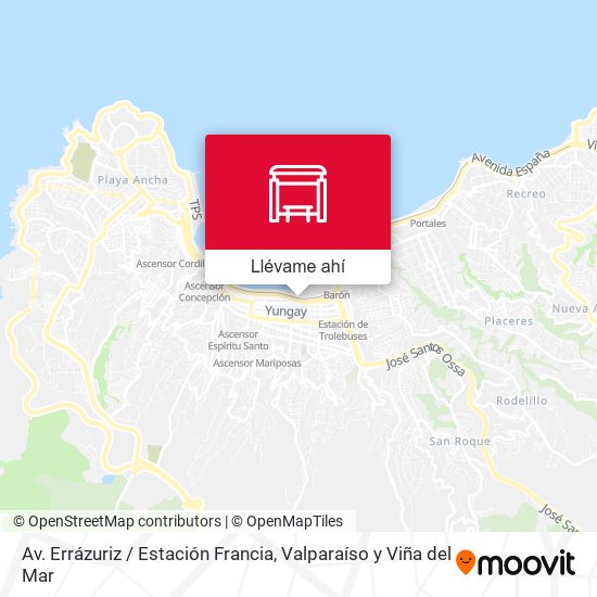 Mapa de Av. Errázuriz / Estación Francia