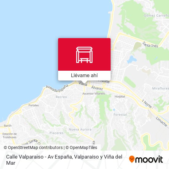 Mapa de Calle Valparaiso - Av España