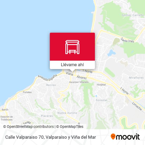 Mapa de Calle Valparaiso 70