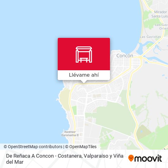 Mapa de De Reñaca A Concon - Costanera