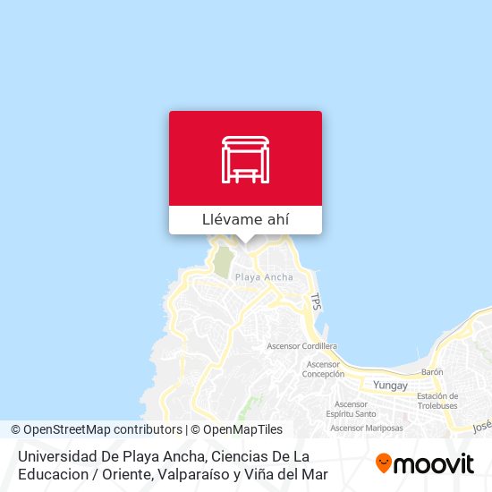 Mapa de Universidad De Playa Ancha, Ciencias De La Educacion / Oriente