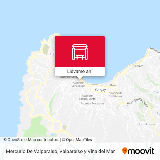 Mapa de Mercurio De Valparaiso