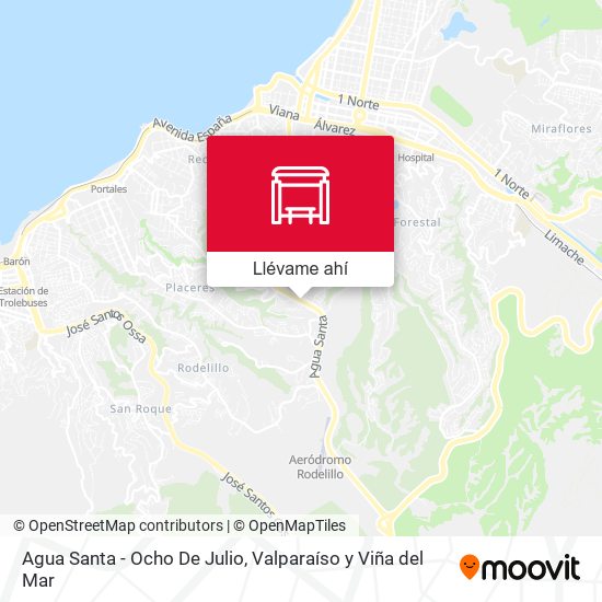 Mapa de Agua Santa - Ocho De Julio