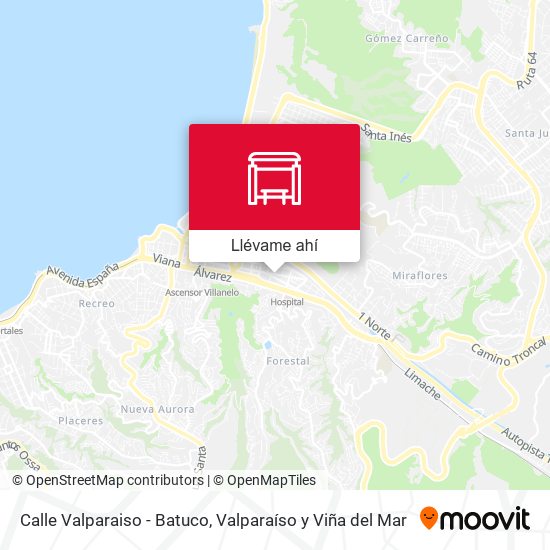 Mapa de Calle Valparaiso - Batuco