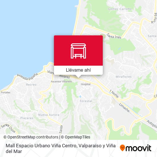 Mapa de Mall Espacio Urbano Viña Centro