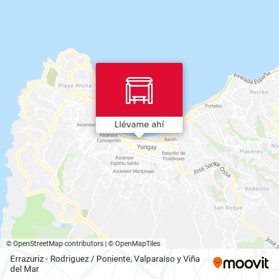 Mapa de Errazuriz - Rodriguez / Poniente