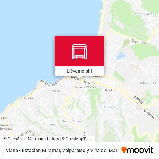 Mapa de Viana - Estación Miramar