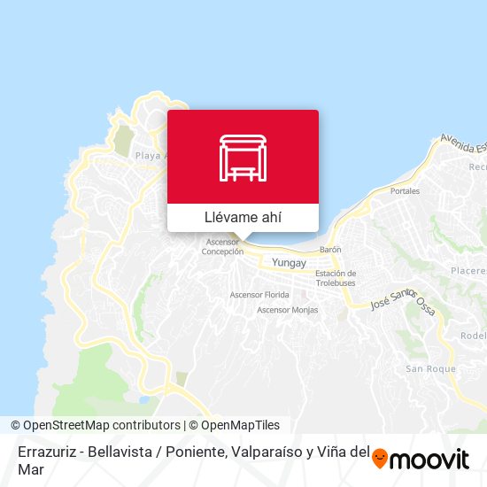 Mapa de Errazuriz - Bellavista / Poniente