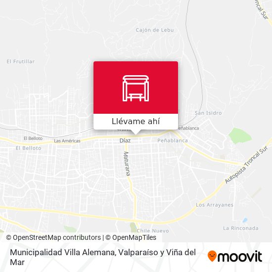 Mapa de Municipalidad Villa Alemana