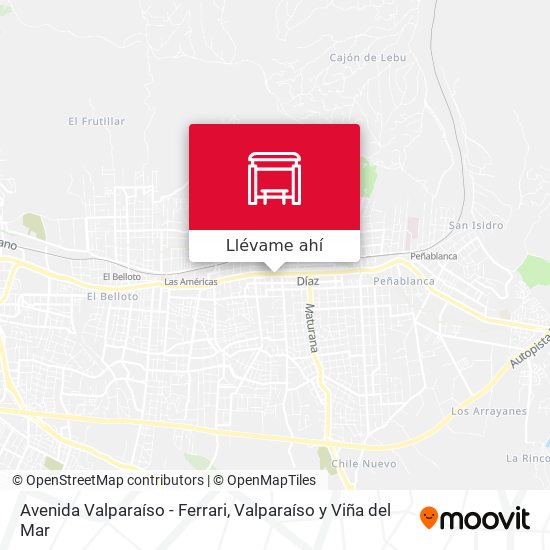 Mapa de Avenida Valparaíso - Ferrari