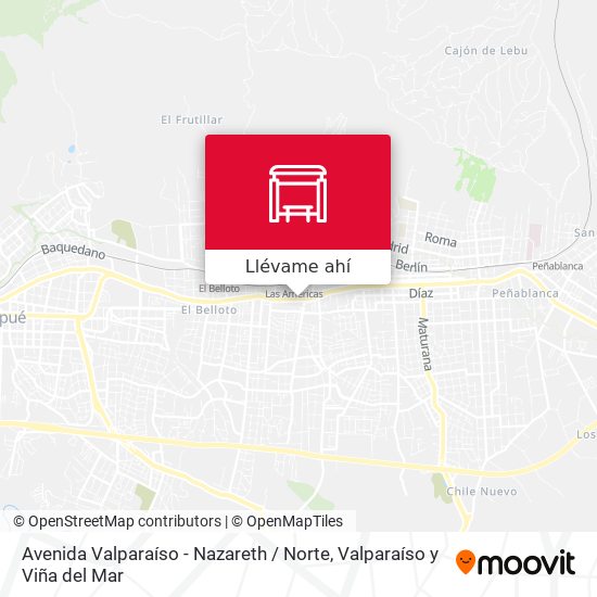 Mapa de Avenida Valparaíso - Nazareth / Norte