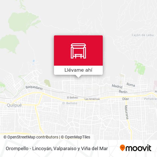 Mapa de Orompello - Lincoyán