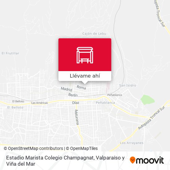 Mapa de Estadio Marista Colegio Champagnat