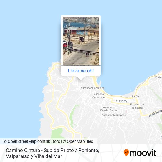 Mapa de Camino Cintura - Subida Prieto / Poniente