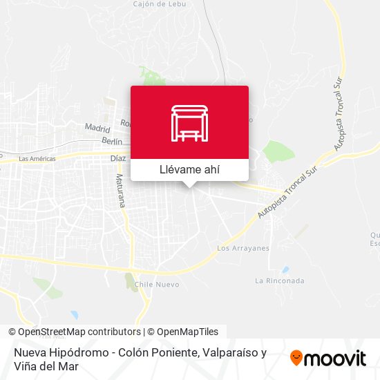 Mapa de Nueva Hipódromo - Colón Poniente