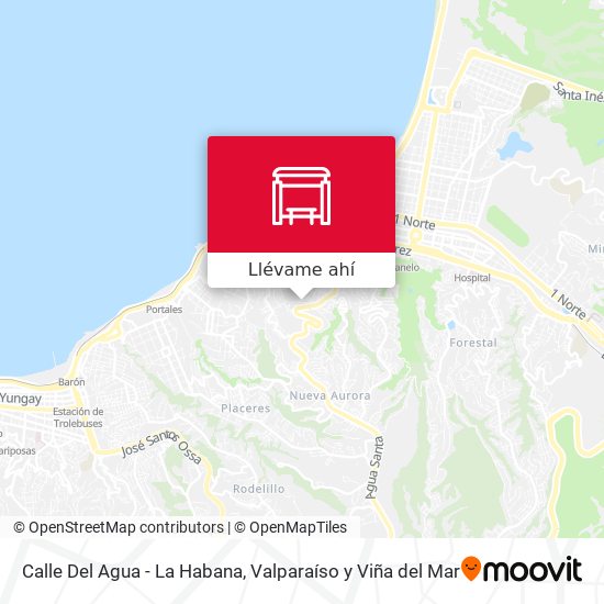Mapa de Calle Del Agua - La Habana
