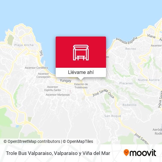 Mapa de Trole Bus Valparaiso