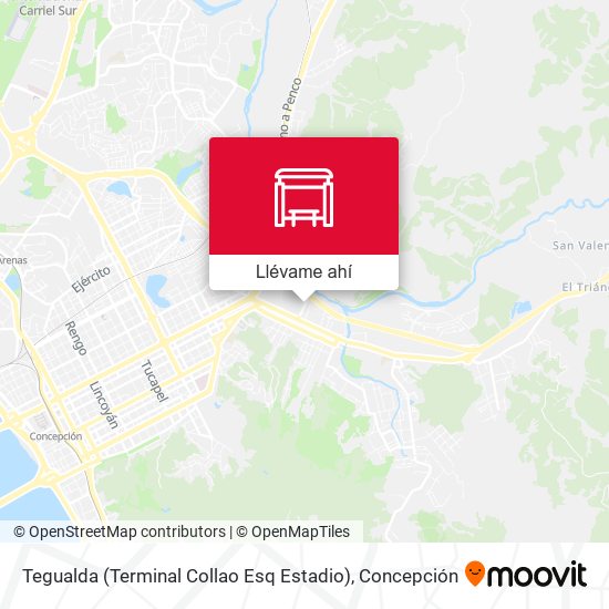 Mapa de Tegualda (Terminal Collao Esq Estadio)