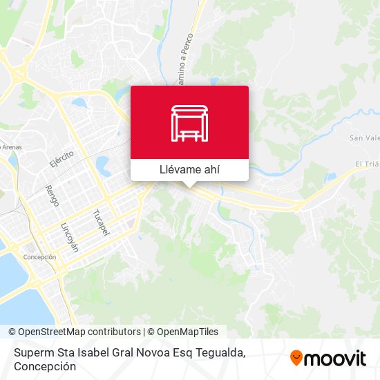 Mapa de Superm Sta Isabel  Gral Novoa Esq Tegualda