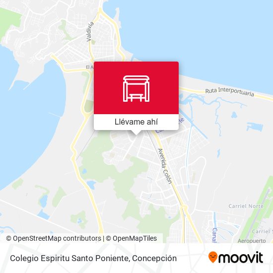 Mapa de Colegio Espiritu Santo  Poniente