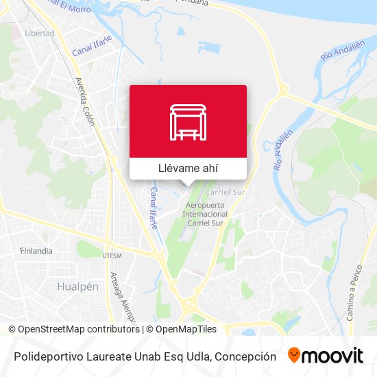 Mapa de Polideportivo Laureate Unab Esq Udla