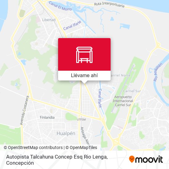 Mapa de Autopista Talcahuna Concep Esq Rio Lenga