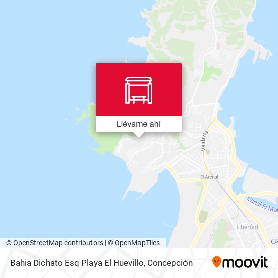 Mapa de Bahia Dichato Esq Playa El Huevillo
