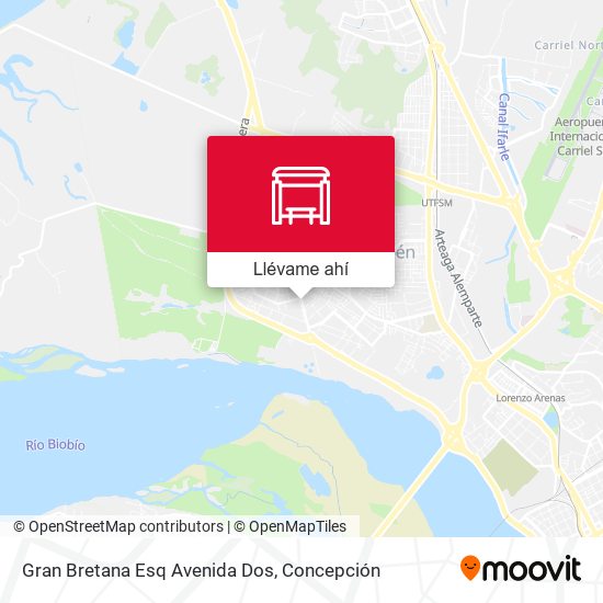 Mapa de Gran Bretana Esq Avenida Dos