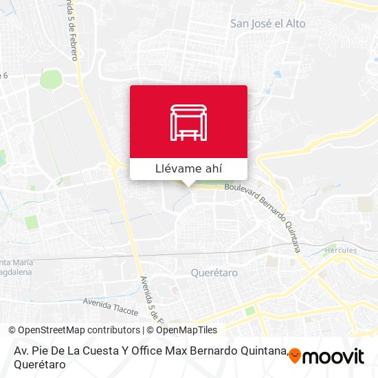 Cómo llegar a Av. Pie De La Cuesta Y Office Max Bernardo Quintana en  Santiago De Querétaro en Autobús?