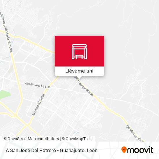 Mapa de A San José Del Potrero -  Guanajuato