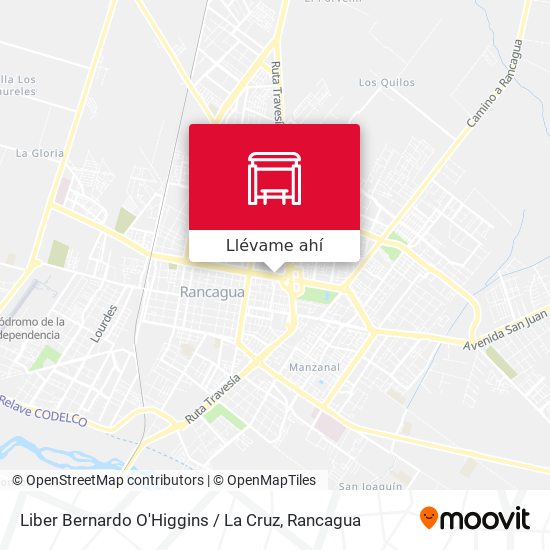 Mapa de Liber Bernardo O'Higgins / La Cruz