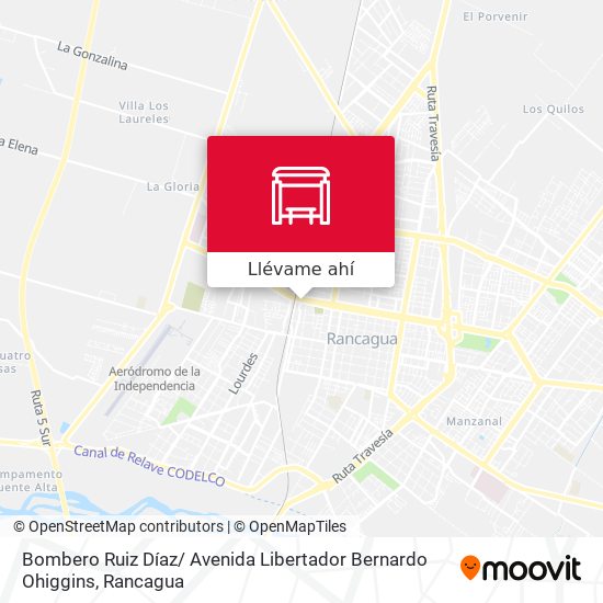 Mapa de Bombero Ruiz Díaz/ Avenida Libertador Bernardo Ohiggins