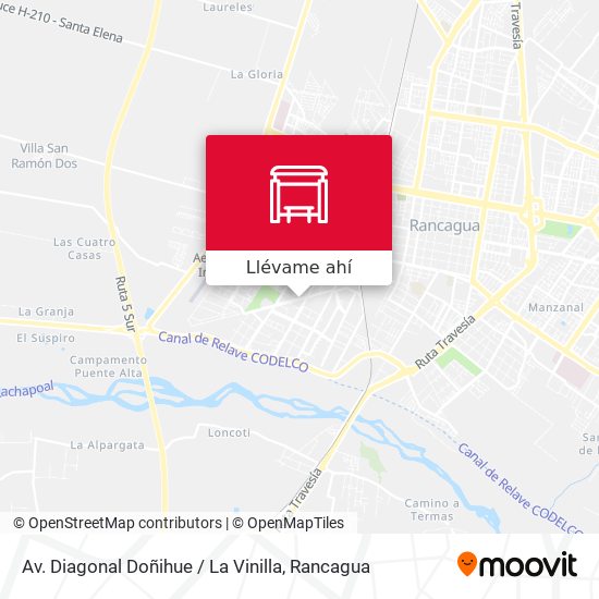 Mapa de Av. Diagonal Doñihue / La Vinilla