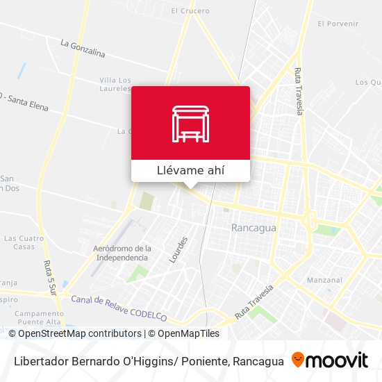 Mapa de Libertador Bernardo O'Higgins/ Poniente