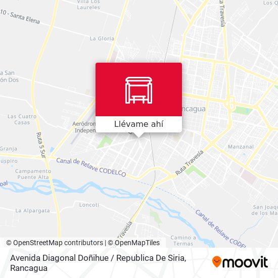 Mapa de Avenida Diagonal Doñihue / Republica De Siria