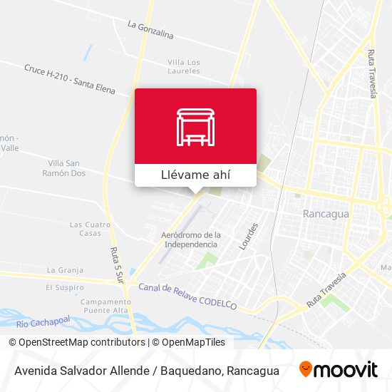 Mapa de Avenida Salvador Allende / Baquedano