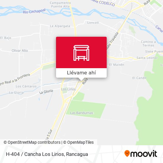 Mapa de H-404 / Cancha Los Lirios