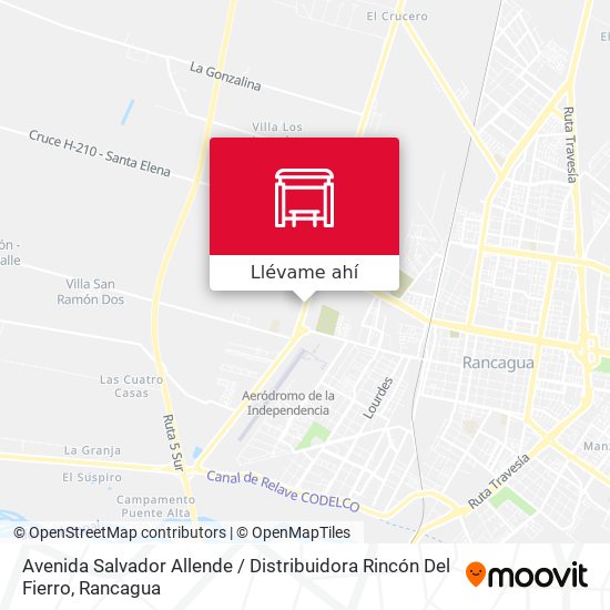 Mapa de Avenida Salvador Allende / Distribuidora Rincón Del Fierro