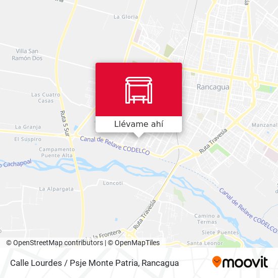 Mapa de Calle Lourdes / Psje Monte Patria