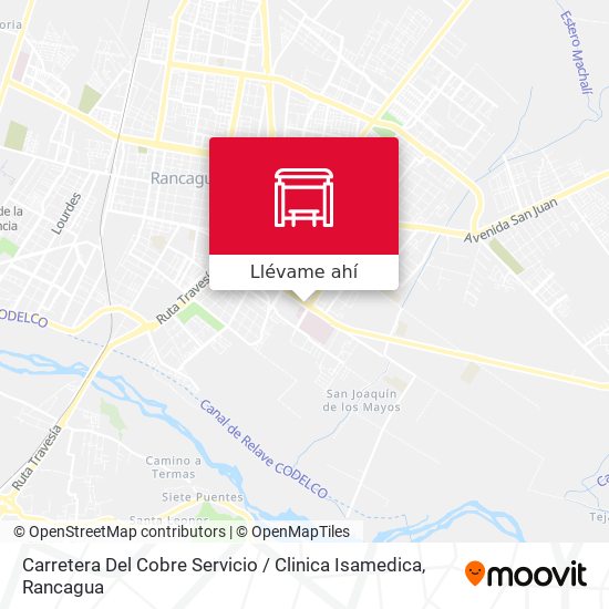 Mapa de Carretera Del Cobre Servicio / Clinica Isamedica