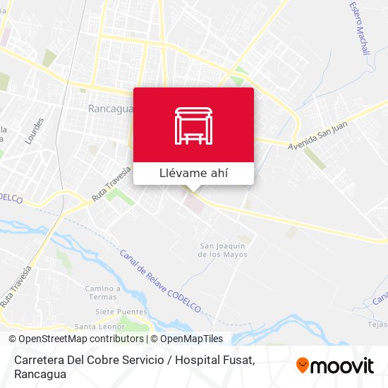 Mapa de Carretera Del Cobre Servicio / Hospital Fusat