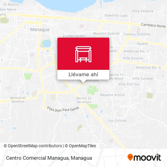 Mapa de Centro Comercial Managua
